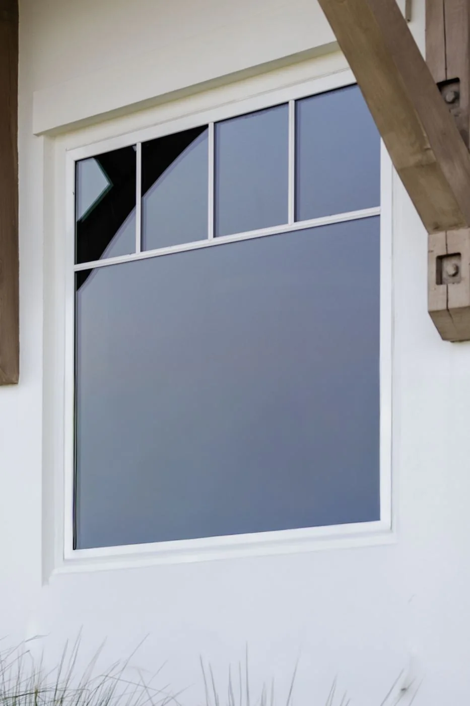 Window glass after, clear