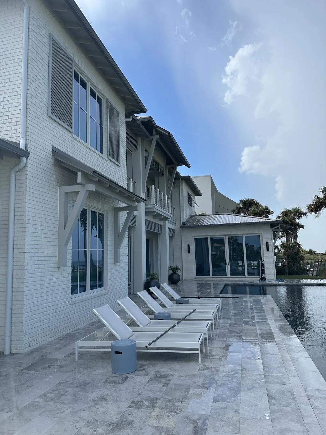 The pool elevation after service